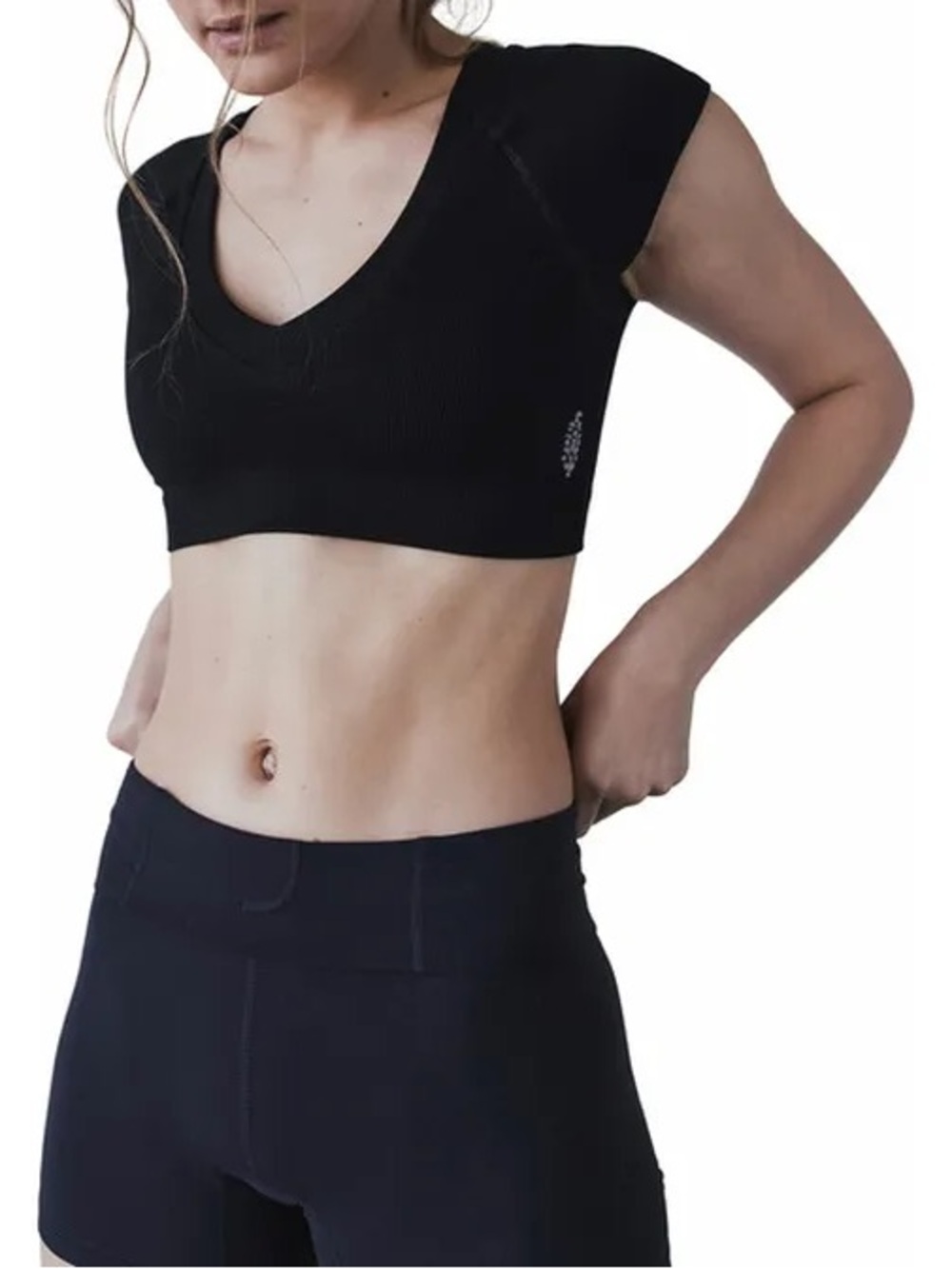 Free People Movement Mainstream Baby Tee Black